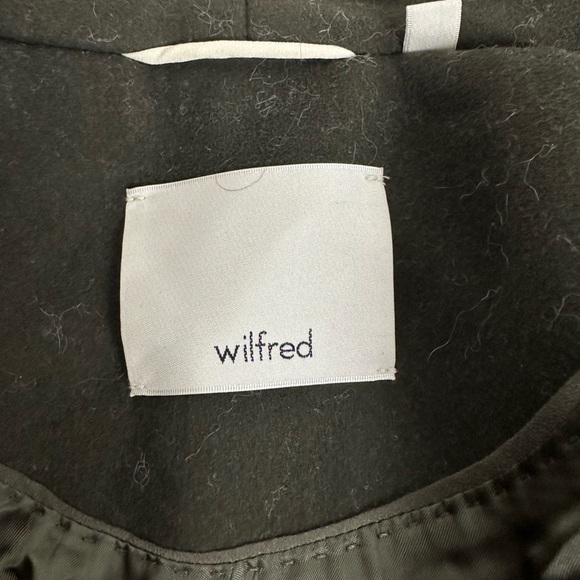 Aritzia Wilfred Cocoon Coat Olive Green Size Médium - Picture 3 of 15